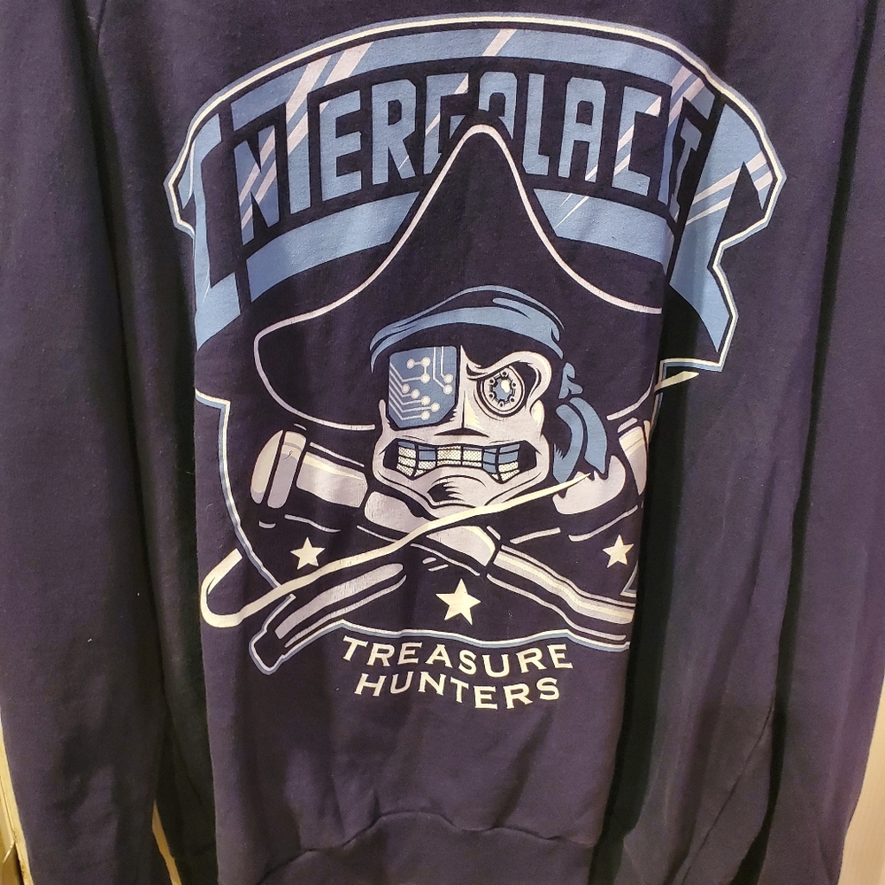 Intergalactic Treasure Hunter Blue Pullover Sweate - image 3